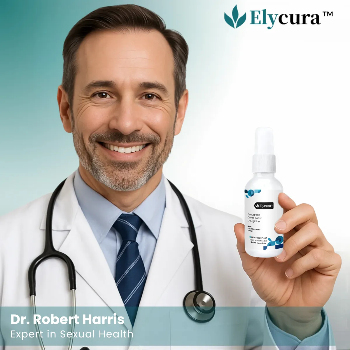 Elycura™ Man Enhancement Spray with fenugreek and L-arginine