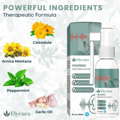 Elycura™ Hearing Restoration Spray for twice-daily ear care